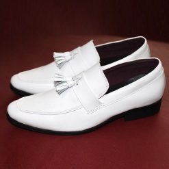 Giày tây nam màu trắng da bò thật. Mã số: T216