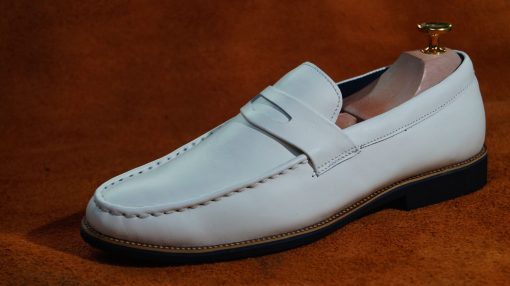 Giày lười nam size nhỏ da bò màu kem ( có size thông thường ). Mã số: M115 - Hình ảnh 3