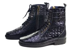 Giày boot nam da bò thật vân cá sấu. Mã số: B168