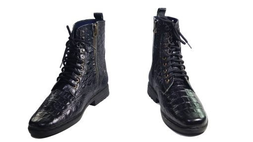 Giày boot nam da bò thật vân cá sấu. Mã số: B168 - Hình ảnh 2
