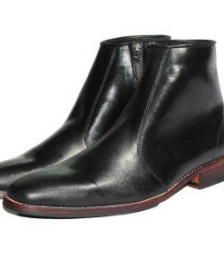 Giày boot nam da bò toàn bộ đế da gót gỗ. Mã số: B196