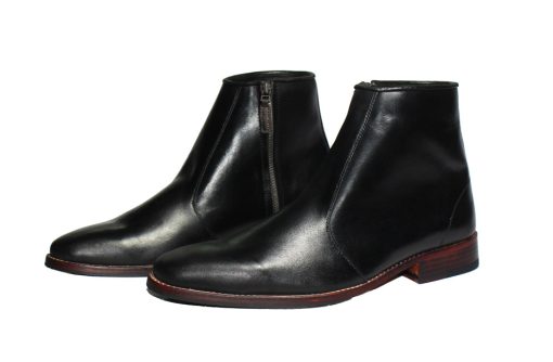 Giày boot nam da bò toàn bộ đế da gót gỗ. Mã số: B196 - Hình ảnh 2