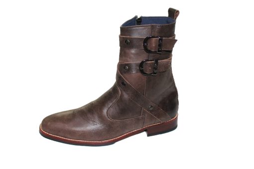 Giày boot nam da bò toàn bộ đế da gót gỗ. Mã số: B198 - Hình ảnh 3