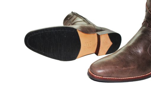 Giày boot nam da bò toàn bộ đế da gót gỗ. Mã số: B198 - Hình ảnh 5
