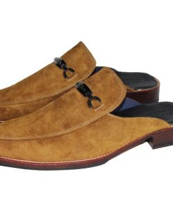 Dép sục nam da bò toàn bộ đế da gót gỗ. Mã số: DS01
