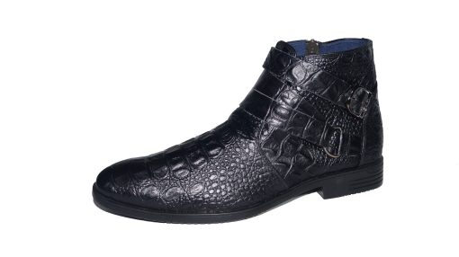Giày boot nam da bò thật dập vân cá sấu . Mã số: B217 - Hình ảnh 2