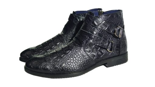 Giày boot nam da bò thật dập vân cá sấu . Mã số: B217