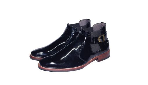 Giày boot nam da bò toàn bộ đế da gót gỗ. Mã số: B222