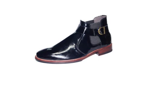 Giày boot nam da bò toàn bộ đế da gót gỗ. Mã số: B222 - Hình ảnh 2