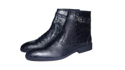 Giày boot nam da bò thật dập vân cá sấu. Mã số: B223
