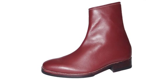 Giày boot nam màu đỏ da bò toàn bộ đế da gót gỗ. Mã số: B221 - Hình ảnh 2