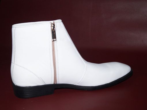 Giày boot nam màu trắng da bò thật. Mã số: B230 - Hình ảnh 3