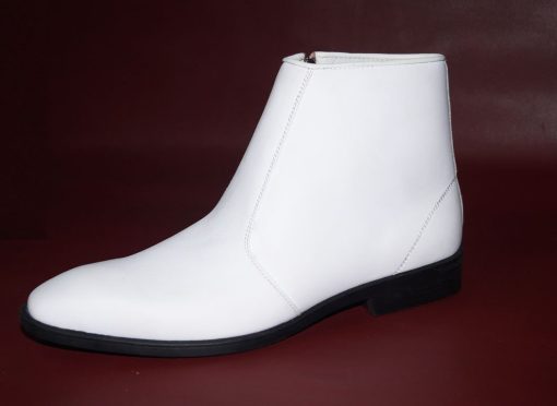 Giày boot nam màu trắng da bò thật. Mã số: B230 - Hình ảnh 2