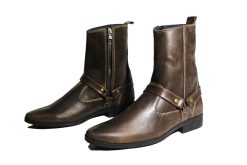 Giày boot nam da bò thật dập vân cá sấu. Mã số: B224
