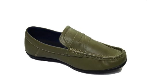 Giày mọi nam màu xanh lá da bò thật. Mã số: M133 - Hình ảnh 3