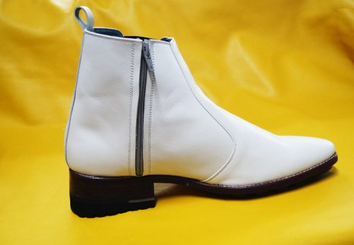 Giày boot nam cao cổ da bò thật đế da gót gỗ cao cấp. Mã số: B232 - Hình ảnh 3