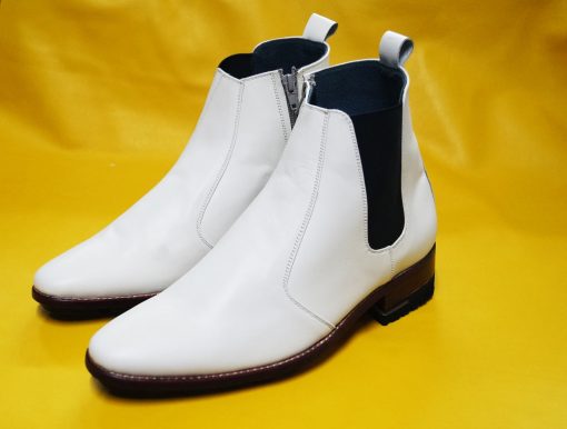 Giày boot nam cao cổ da bò thật đế da gót gỗ cao cấp. Mã số: B232