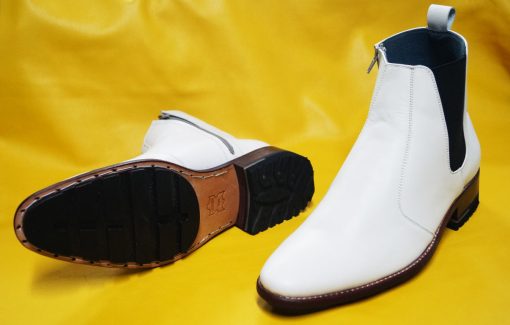 Giày boot nam cao cổ da bò thật đế da gót gỗ cao cấp. Mã số: B232 - Hình ảnh 4