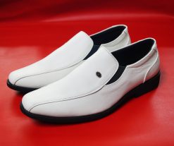Giày tây nam màu trắng da bò thật. Mã số: T261