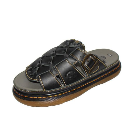 Dép doctor 2014 màu đen da bò thật. Mã số: DT31 - Hình ảnh 3