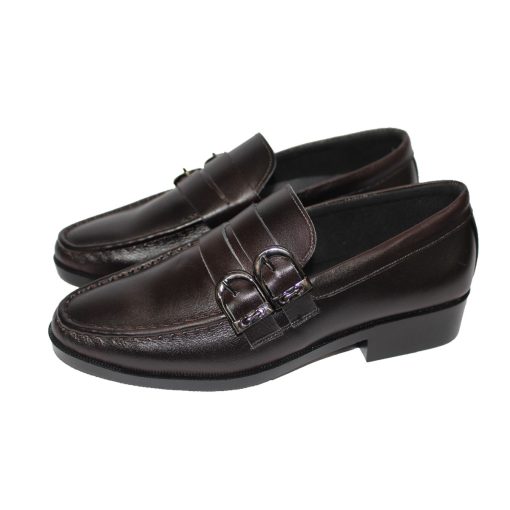 Giày Monkstrap nam size 35,36,37 (có size thông thường) màu nâu da bò thật. Mã số: T295 - Hình ảnh 2