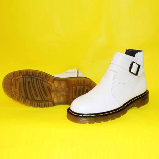Giày Jodhpurs Boots Doctor màu trắng da bò thật. Mã số: B277 - Hình ảnh 4