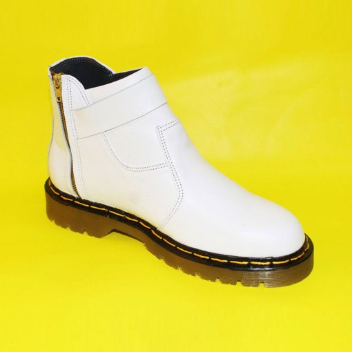 Giày Jodhpurs Boots Doctor màu trắng da bò thật. Mã số: B277 - Hình ảnh 3