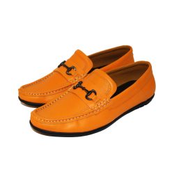 Giày mọi màu cam da bò thật. Mã số: M168