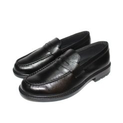 Giày tây Loafer màu đen da bò thật. Mã Số: T292