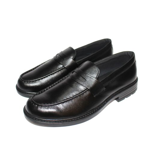 Giày tây Loafer màu đen da bò thật. Mã Số: T292