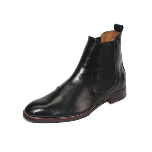 Giày Chelsea Boots đế da gót gỗ màu đen da bò thật. Mã số: B275 - Hình ảnh 2