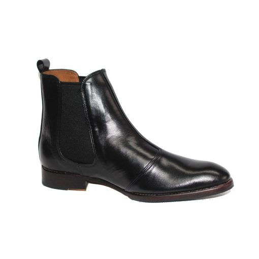 Giày Chelsea Boots đế da gót gỗ màu đen da bò thật. Mã số: B275 - Hình ảnh 3