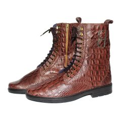 Giày Dress Boots da bò thật dập vân cá sấu. Mã số: B276