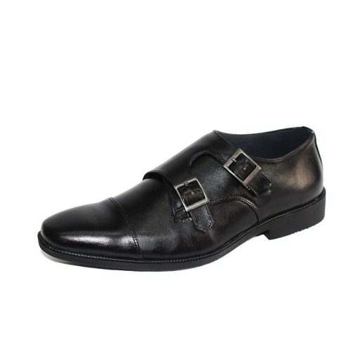 Giày Tây Monkstrap màu đen da bò thật. Mã số: T299 - Hình ảnh 2
