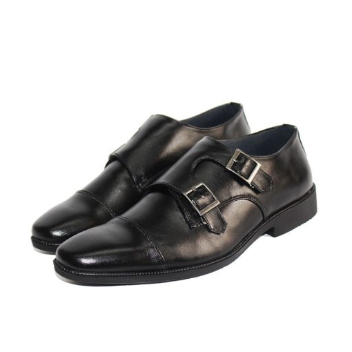 Giày Tây Monkstrap màu đen da bò thật. Mã số: T299