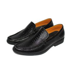 Giày Tây Slipper nam da bò thật in vân cá sấu. Mã số: T300