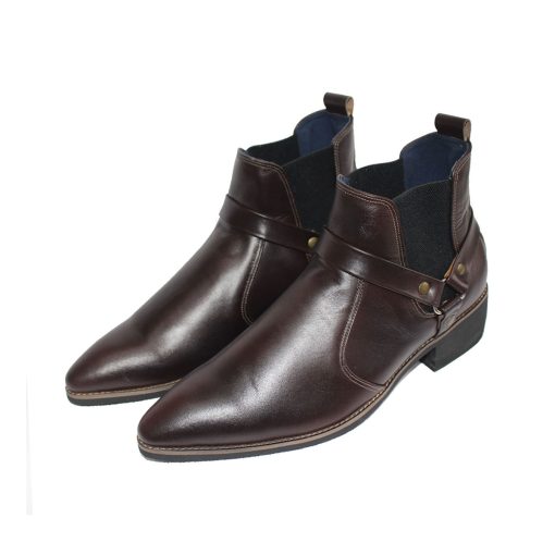 Giày Chelsea Boots màu nâu da bò thật. Mã số: B274