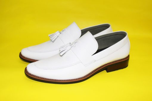 Giày Tây nam màu trắng da bò thật. Mã số: T303
