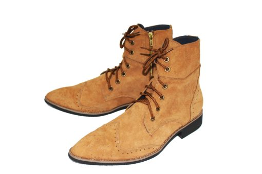 Giày boot nam buộc dây da bò thật. Mã số: B282
