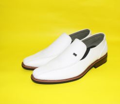 Giày Tây nam màu trắng da bò thật. Mã số: T304