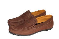 Giày mọi nam màu bò da bò thật. Mã số: M166