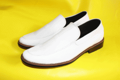 Giày tây nam loafer da bò màu trắng. Mã số: T320