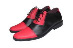 Giày tây nam oxford da bò màu đỏ đen. Mã số: T330