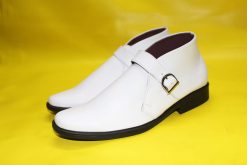 Giày Boots Nam Màu Trắng Da Bò Thật. Mã Số: B307