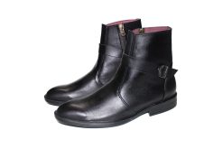 Giày Boots Nam Màu Đen Da Bò Thật. Mã Số: B308