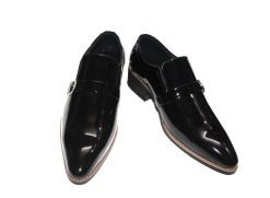 Giày Tây Nam Loafer Màu Đen Bóng Da Bò Thật. Mã Số: T345