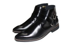 Giày Zippers boot cổ lửng nam Da Bò Thật. Mã Số: B320