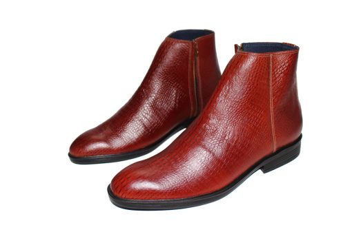 Giày boot nam da bò thật vân cá sấu. Mã số: B329