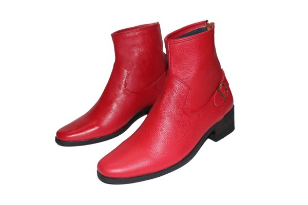 Giày Boots Nam Màu Đỏ Da Bò Thật . Mã số: B343