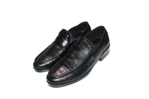 Giày Tây Nam Loafer Da Bò Thật Vân Cá Sấu. Mã Số: T365